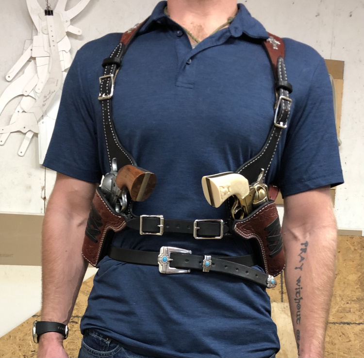 (image for) Deadwood Double Huckleberry Shoulder Holsters